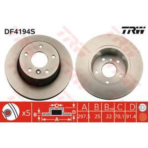 спирачен диск TRW DF4194S
