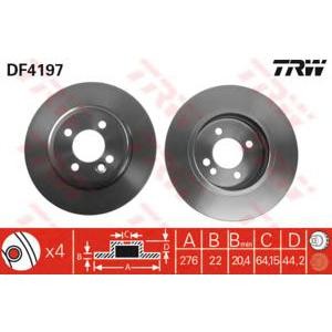 спирачен диск TRW DF4197