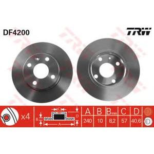 спирачен диск TRW DF4200
