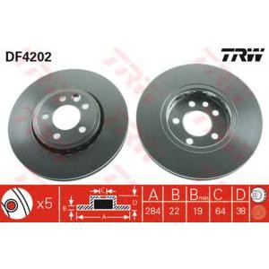 спирачен диск TRW DF4202