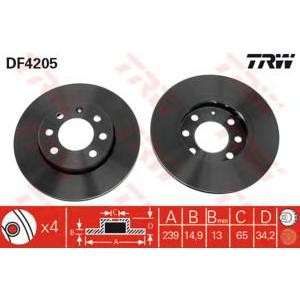 спирачен диск TRW DF4205