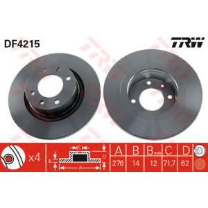 спирачен диск TRW DF4215