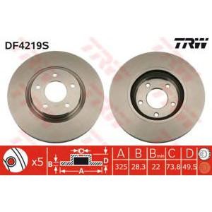 спирачен диск TRW DF4219S