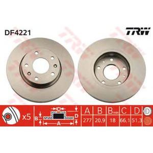 спирачен диск TRW DF4221