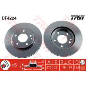 спирачен диск TRW DF4224