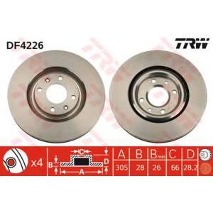 спирачен диск TRW DF4226
