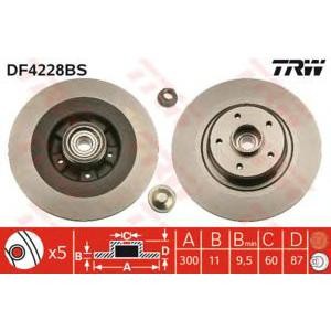 спирачен диск TRW DF4228BS