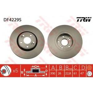 спирачен диск TRW DF4229S