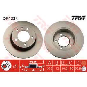 спирачен диск TRW DF4234