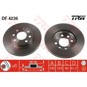 спирачен диск TRW DF4236