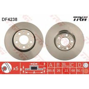спирачен диск TRW DF4238