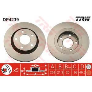 спирачен диск TRW DF4239