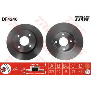 спирачен диск TRW DF4240