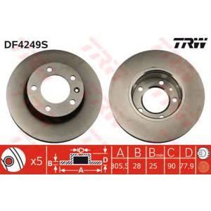 спирачен диск TRW DF4249S