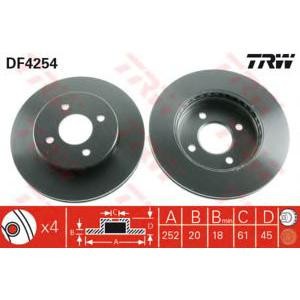 спирачен диск TRW DF4254