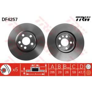 спирачен диск TRW DF4257