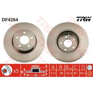 спирачен диск TRW DF4264