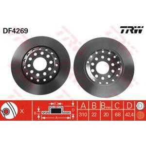 спирачен диск TRW DF4269
