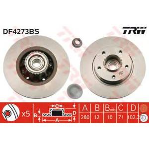 спирачен диск TRW DF4273BS