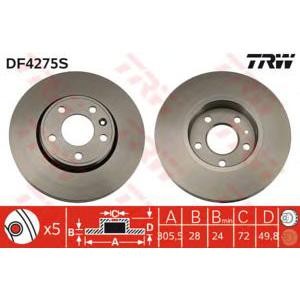 спирачен диск TRW DF4275S