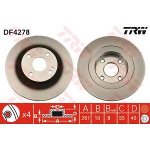 спирачен диск TRW DF4278