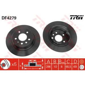 спирачен диск TRW DF4279
