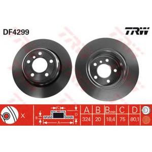 спирачен диск TRW DF4299
