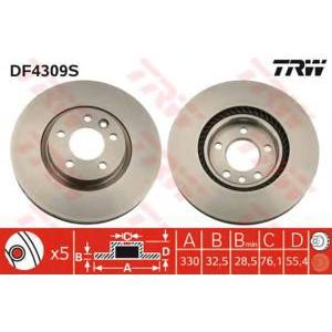 спирачен диск TRW DF4309S 