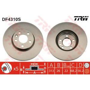 спирачен диск TRW DF4310S