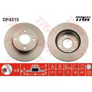 спирачен диск TRW DF4315