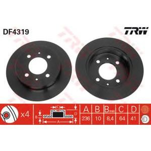 спирачен диск TRW DF4319