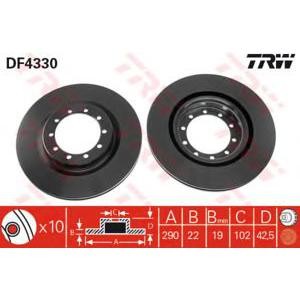 спирачен диск TRW DF4330