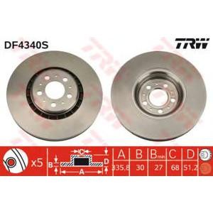спирачен диск TRW DF4340S 