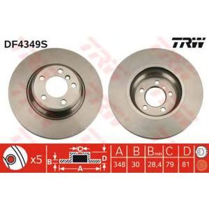 спирачен диск TRW DF4349S 