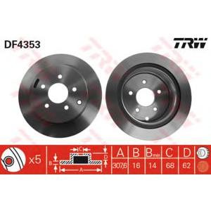 спирачен диск TRW DF4353 
