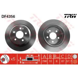 спирачен диск TRW DF4356 