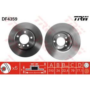 спирачен диск TRW DF4359 