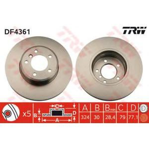спирачен диск TRW DF4361 