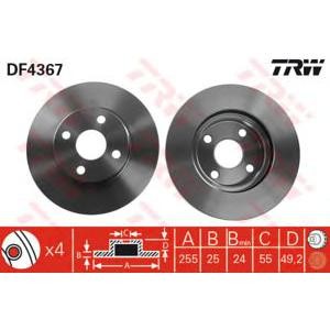 спирачен диск TRW DF4367 