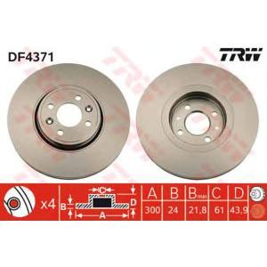 спирачен диск TRW DF4371 