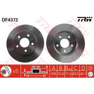 спирачен диск TRW DF4372 