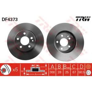 спирачен диск TRW DF4373 