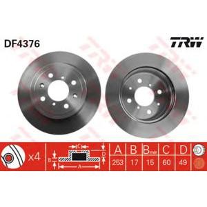спирачен диск TRW DF4376 