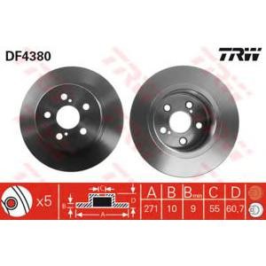 спирачен диск TRW DF4380 