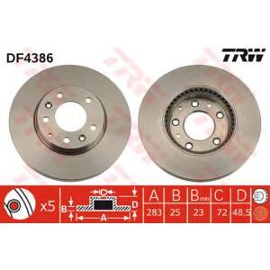 спирачен диск TRW DF4386