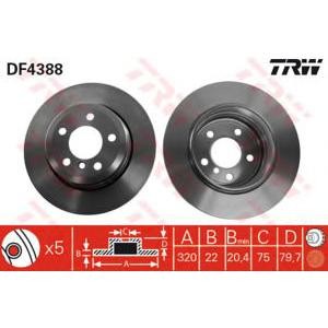 спирачен диск TRW DF4388 