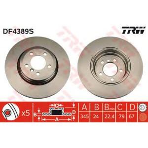 спирачен диск TRW DF4389S 