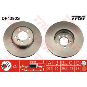 спирачен диск TRW DF4390S 