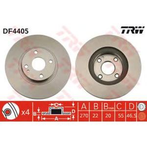 спирачен диск TRW DF4405
