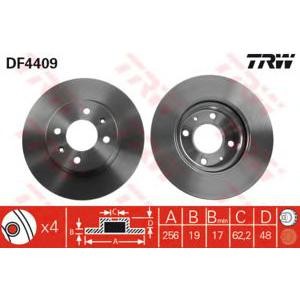 спирачен диск TRW DF4409